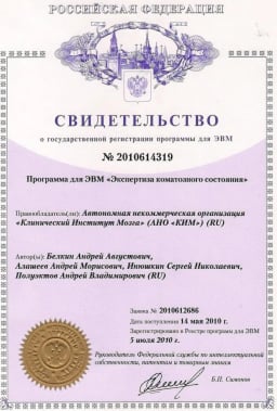 Свидетельство о государственной регистрации программы для ЭВМ №2010614319